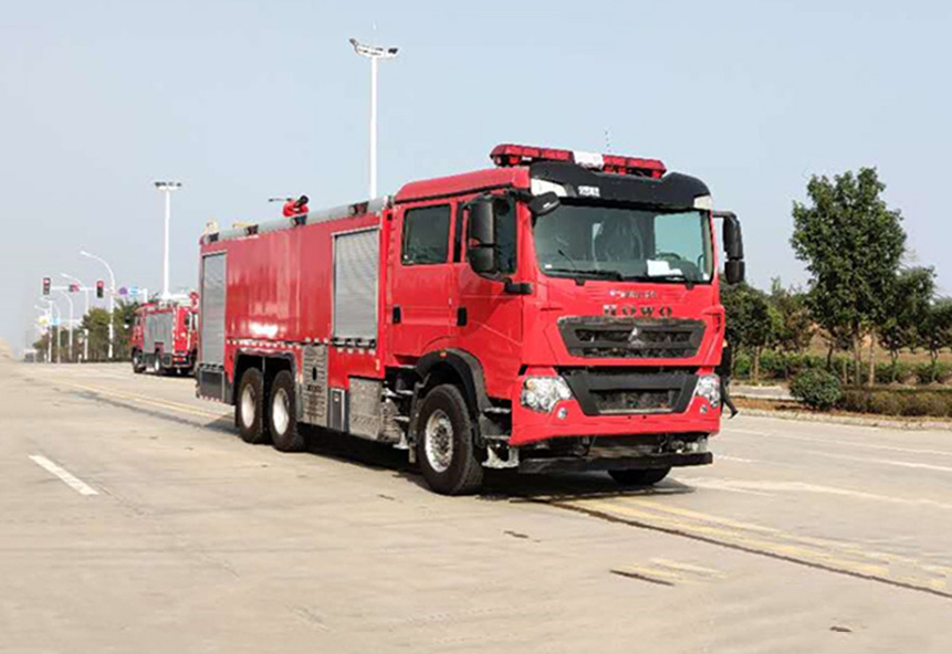 16-ton Howo TX7 foam fire truck meeting China VI emission standards